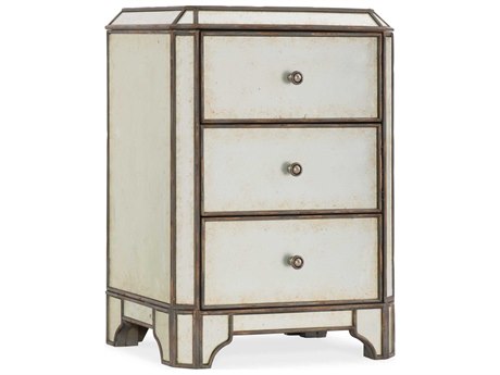 Luxecor Heritage Mirrored 3-Drawers Cedar Wood Nightstand