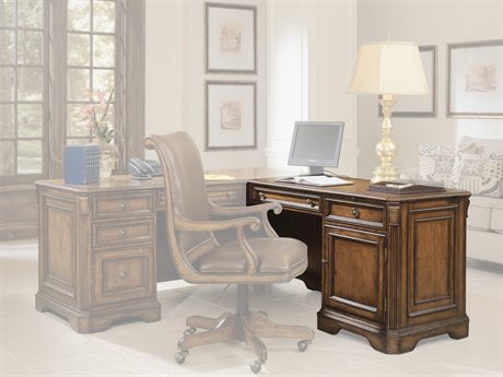 Luxecor Heritage Distressed Clear Cherry Wood Hardwood Computer Desk