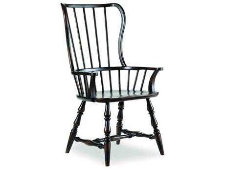 Luxecor Heritage Hardwood Black Arm Dining Chair