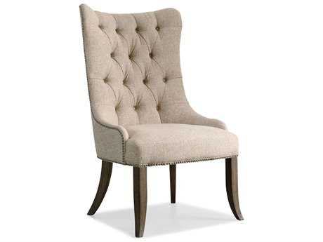 Hooker Furniture Rhapsody Tufted Hardwood Beige Upholstered Side Dining Chair