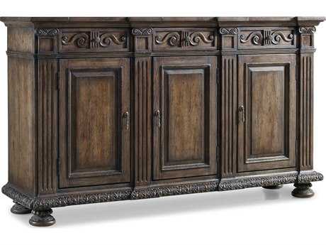 Hooker Furniture Rhapsody 72" Ash Wood Walnut Colored Rustic Credenza Sideboard