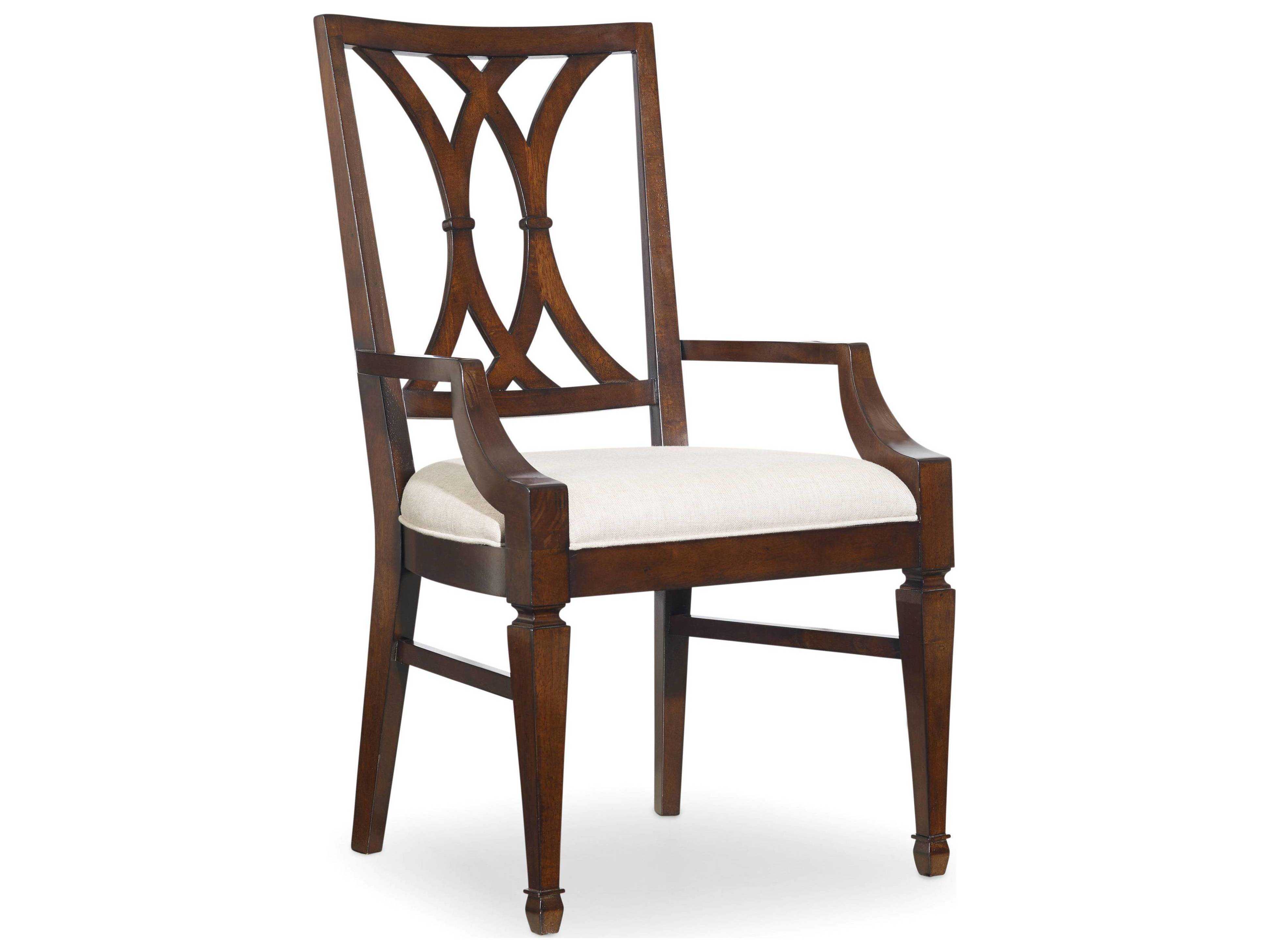 Hooker Furniture Palisade Dark Wood Arm Dining Chair ...