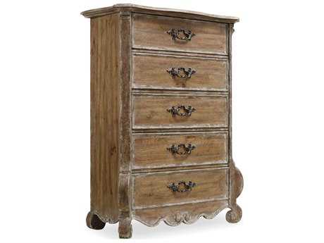 Hooker Furniture Chatelet 5-Drawers Caramel Froth Brown Hardwood Accent Chest