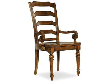 Hooker Furniture Tynecastle Alder Wood Brown Arm Dining Chair