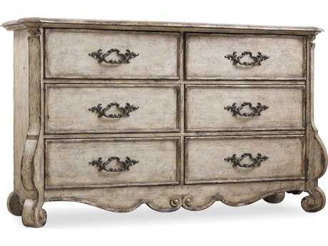 Hooker Furniture Chatelet 6-Drawers White Cedar Wood Double Dresser