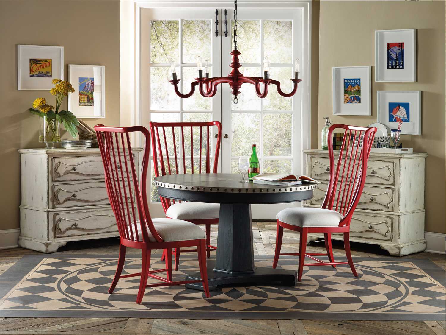 hooker kitchen table round farmhouse