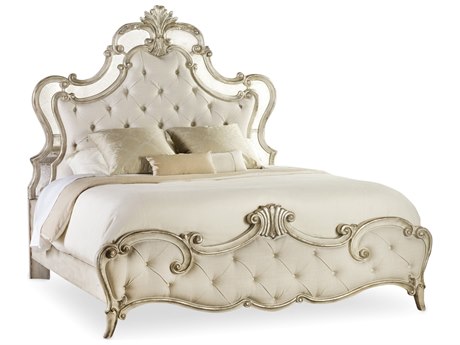 Hooker Furniture Sanctuary Silver Hardwood Upholstered Queen Panel Bed