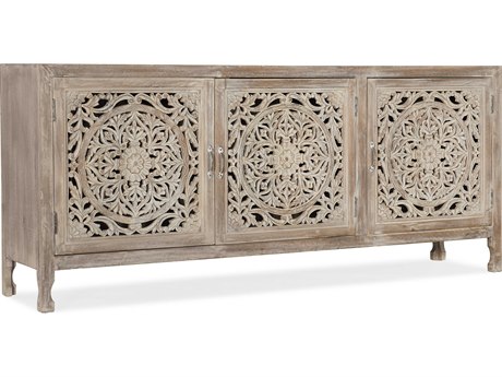 Hooker Furniture 80" Hardwood Light Wood Media Console