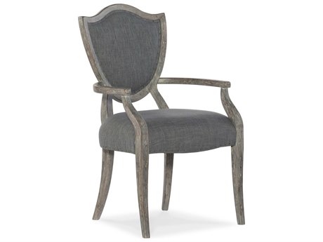 Hooker Furniture Beaumont Hardwood Gray Upholstered Arm Dining Chair