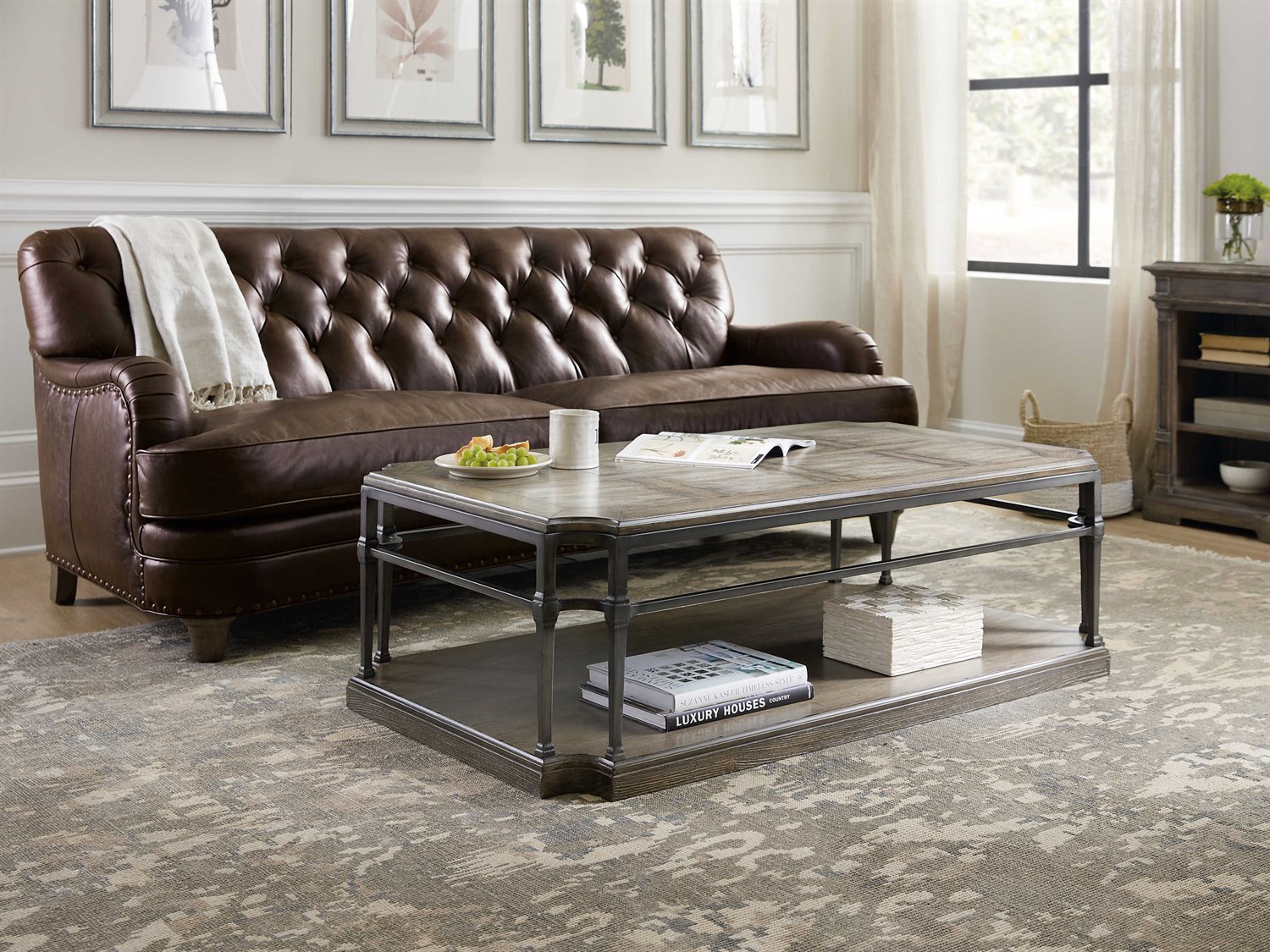 Hooker Furniture Woodlands Medium Wood 54'' Wide Rectangular Coffee