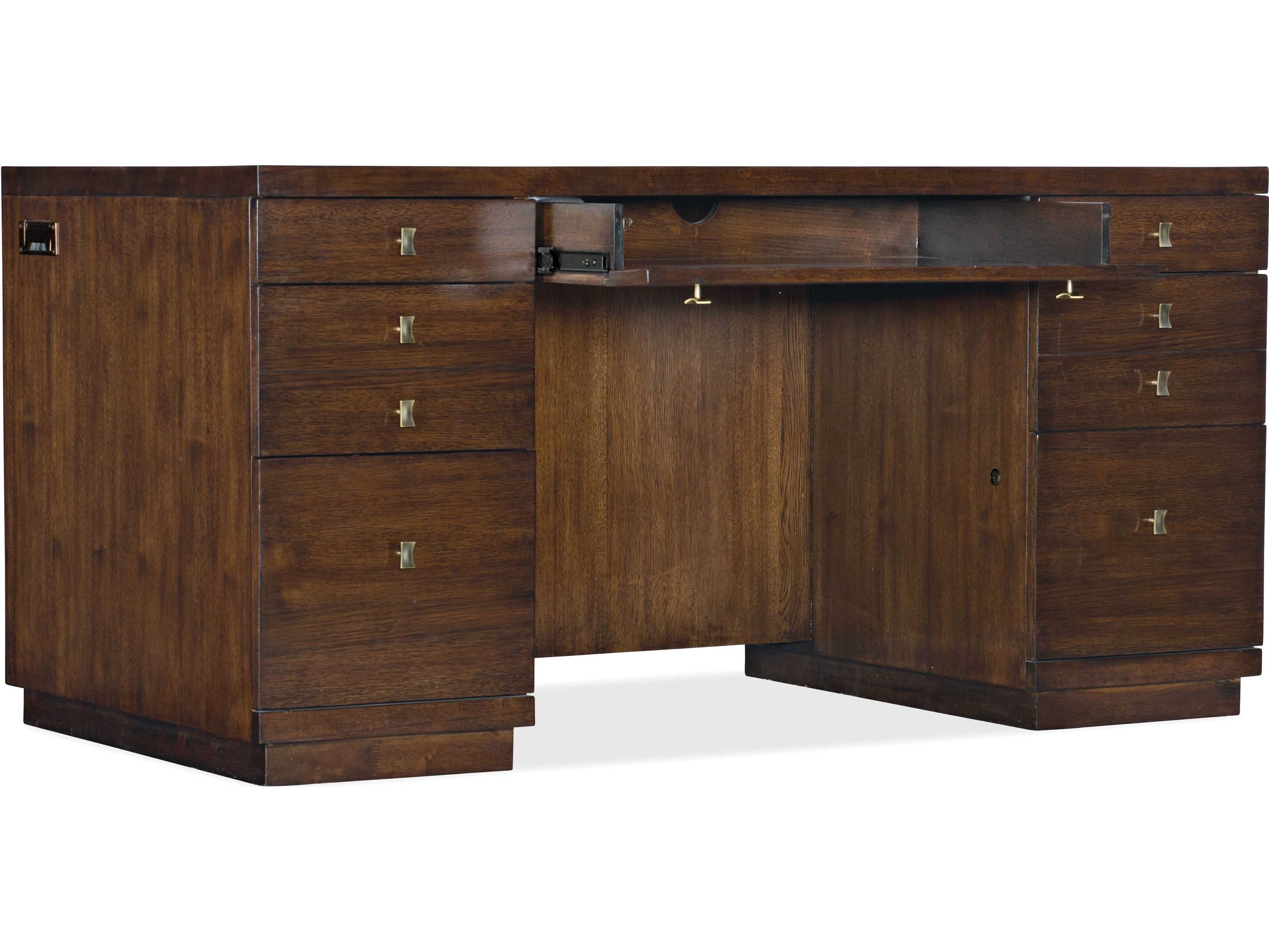 Hooker Furniture Apprentice Dark Wood Executive Desk HOO58411056385