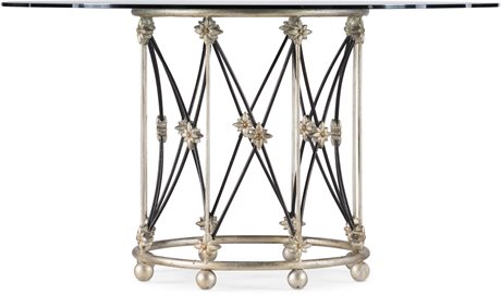 Hooker Furniture Sanctuary 2 Round Glass Silver Dining Table