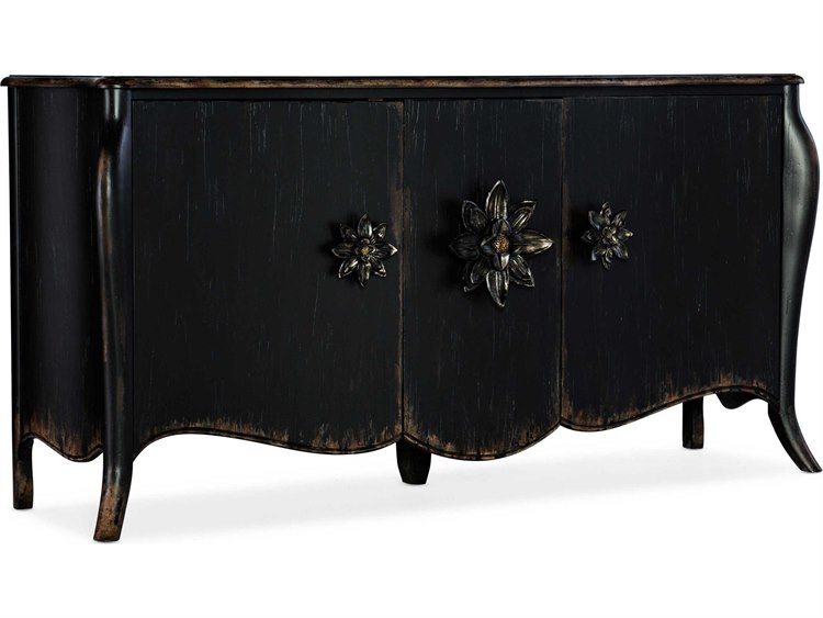 Photos - Storage Сabinet Bien Ceramica Hooker Furniture Sanctuary Bien Ame 73" Hardwood Black Sideboard 5845-75900-99 