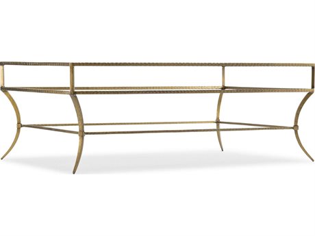 Hooker Furniture Laureng Rectangular Glass Golds Cocktail Table