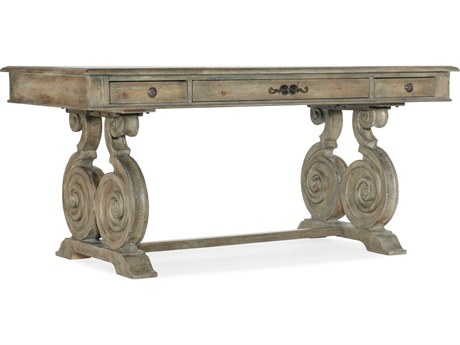 Hooker Furniture Castella Antique Slate Brown Ash Wood Writing Desk