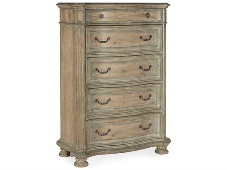 Hooker Furniture Castella 5-Drawers Antique Slate Brown Ash Wood Accent Chest
