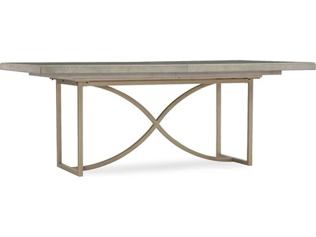 Hooker Furniture Elixir Rectangular Wood Serene Gray Beige Champagne Silver Dining Table