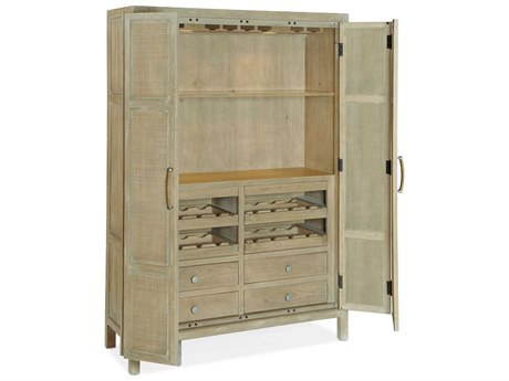 Hooker Furniture Surfrider Beige Driftwood Wine Bar Cabinet