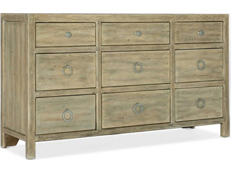 Hooker Furniture Surfrider 9-Drawers Beige Cedar Wood Dresser