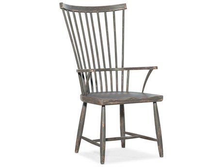 Hooker Furniture Alfresco Hardwood Gray Arm Dining Chair