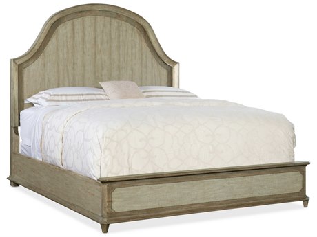 Hooker Furniture Alfresco Weathered Shale Light Tusk Gray Oak Wood Queen Panel Bed