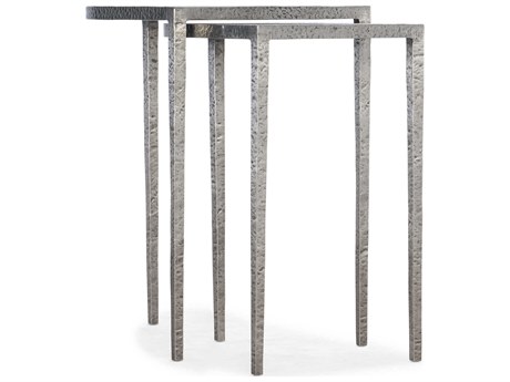 Hooker Furniture Chapman Demilune Metal Silver End Table