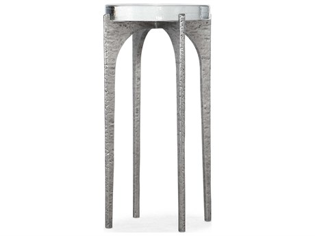 Hooker Furniture Chapman Martini Round Glass Silver End Table