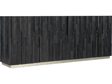 Hooker Furniture Chapman Shou Sugi Ban 80" Pine Wood Black Media Console