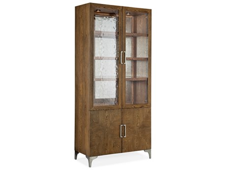 Hooker Furniture Chapman Oak Wood Display Cabinet