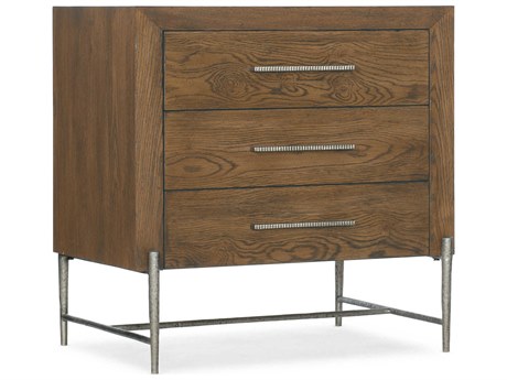 Hooker Furniture Chapman 3-Drawers Brown Oak Wood Nightstand