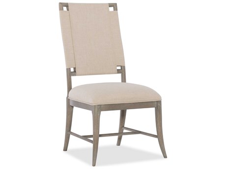 Luxecor Heritage Rubberwood Beige Upholstered Side Dining Chair