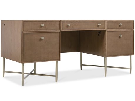 Hooker Furniture Sonnet Brown Oak Wood Executive Desk