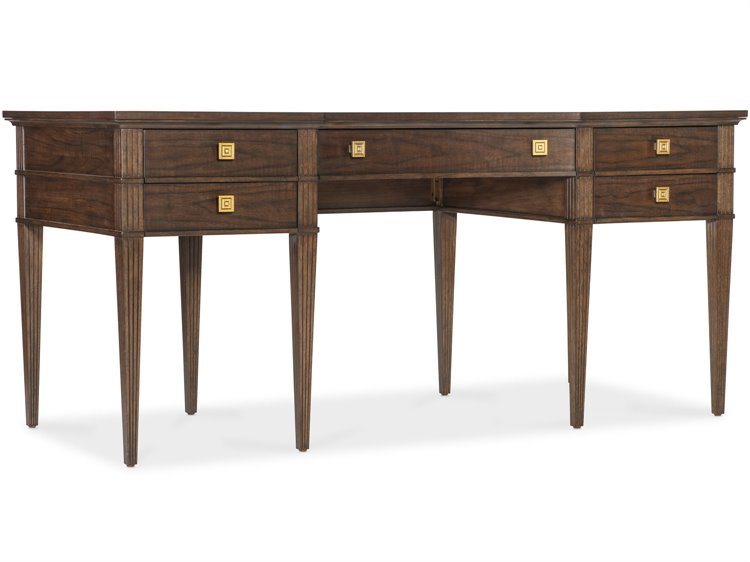 Photos - Office Desk Diplomat Hooker Furniture  Rich Brown Walnut Wood Writing Desk 6082-10458-89 