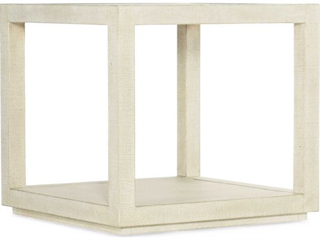 Hooker Furniture Cascade Square Fabric Pebble Beach Champagne End Table