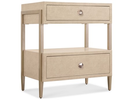 Hooker Furniture Westwood 2-Drawers Beige Oak Wood Nightstand