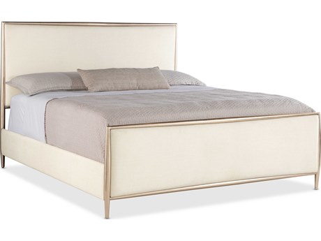 Hooker Furniture Westwood Plated Radiance On Metal Frame Beige King Panel Bed