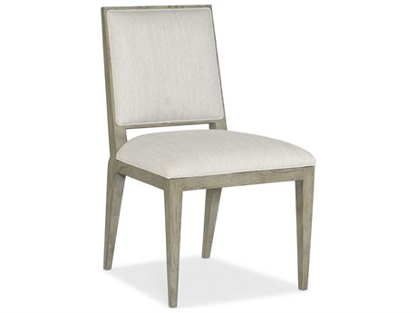 Luxecor Heritage Solid Wood Gray Upholstered Side Dining Chair