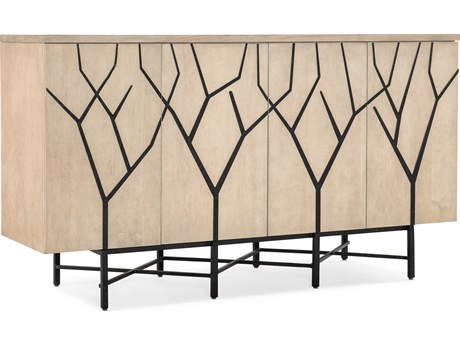 Hooker Furniture Melange Branched 75" Maple Wood Light Media Console