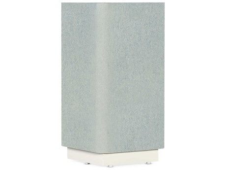 Hooker Furniture Melange Atlantis Square Glass Gray Creamy White End Table