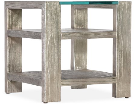 Hooker Furniture Melange Square Glass Silver End Table