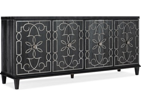 Hooker Furniture Melange Madeline 81" Pine Wood Black Credenza Sideboard