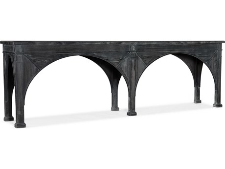 Luxecor Heritage Thunber Rectangular Wood Dark Charcoal Console Table