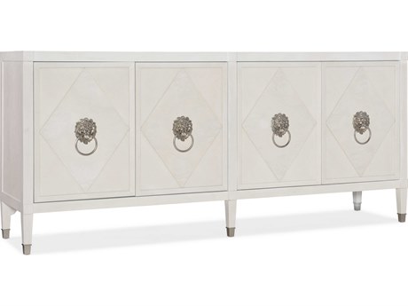 Hooker Furniture Melange Leo 78" Oak Wood White With Tiffany Blue Credenza Sideboard