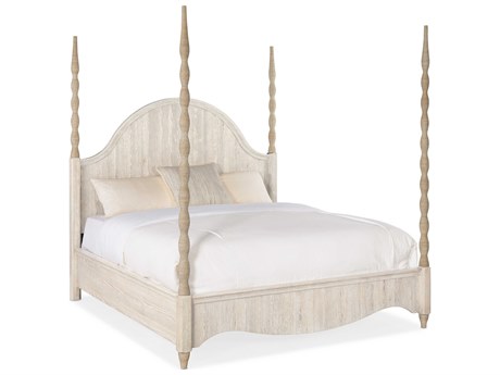 Hooker Furniture Serenity Jetty Light Wood Beige Oak King Four Poster Bed