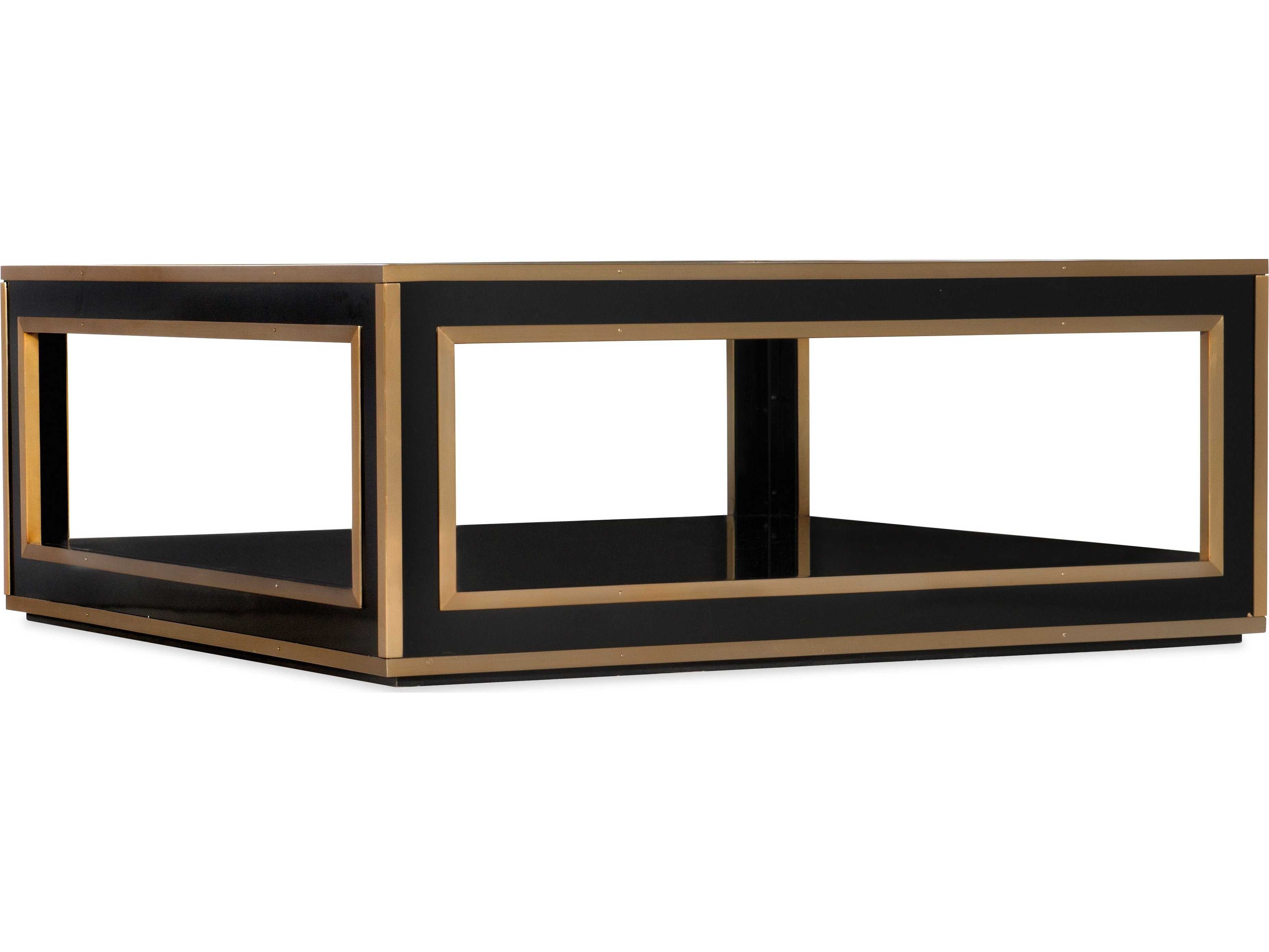 Hooker Furniture Melange Black / Gold 48'' Wide Square Coffee Table