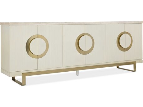 Luxecor Heritage Noelle 96" Rubberwood Cream With God Accents Media Console