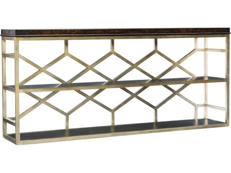 Hooker Furniture Melange Giles Rectangular Dark Wood Console Table