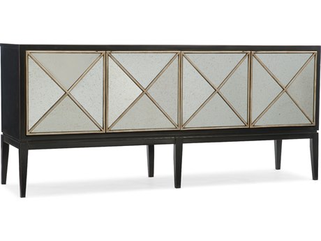Luxecor Heritage Jova 72" Hardwood Black Credenza Sideboard