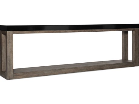 Luxecor Heritage Vienna Rectangular Wood Black Quarter Brown Console Table