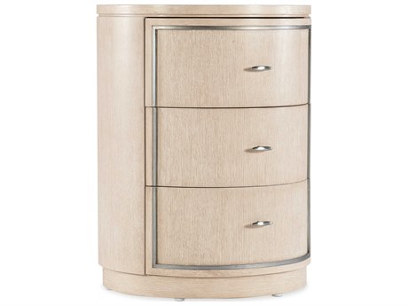 Hooker Furniture Nouveau Chic 3-Drawers Beige Oak Wood Nightstand
